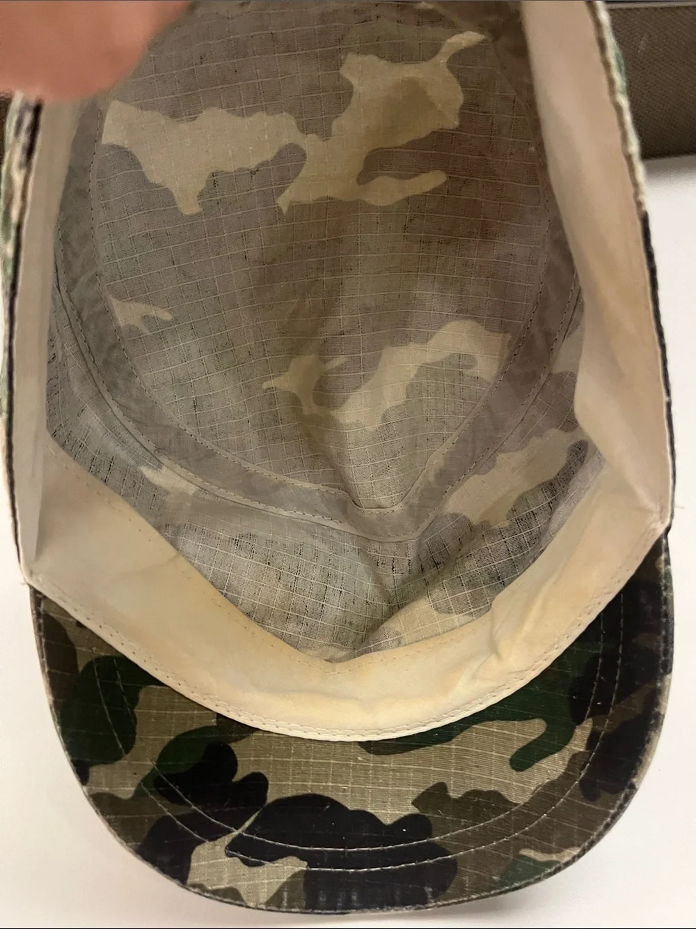Source Unknown Green Camouflage Military Patch Cap